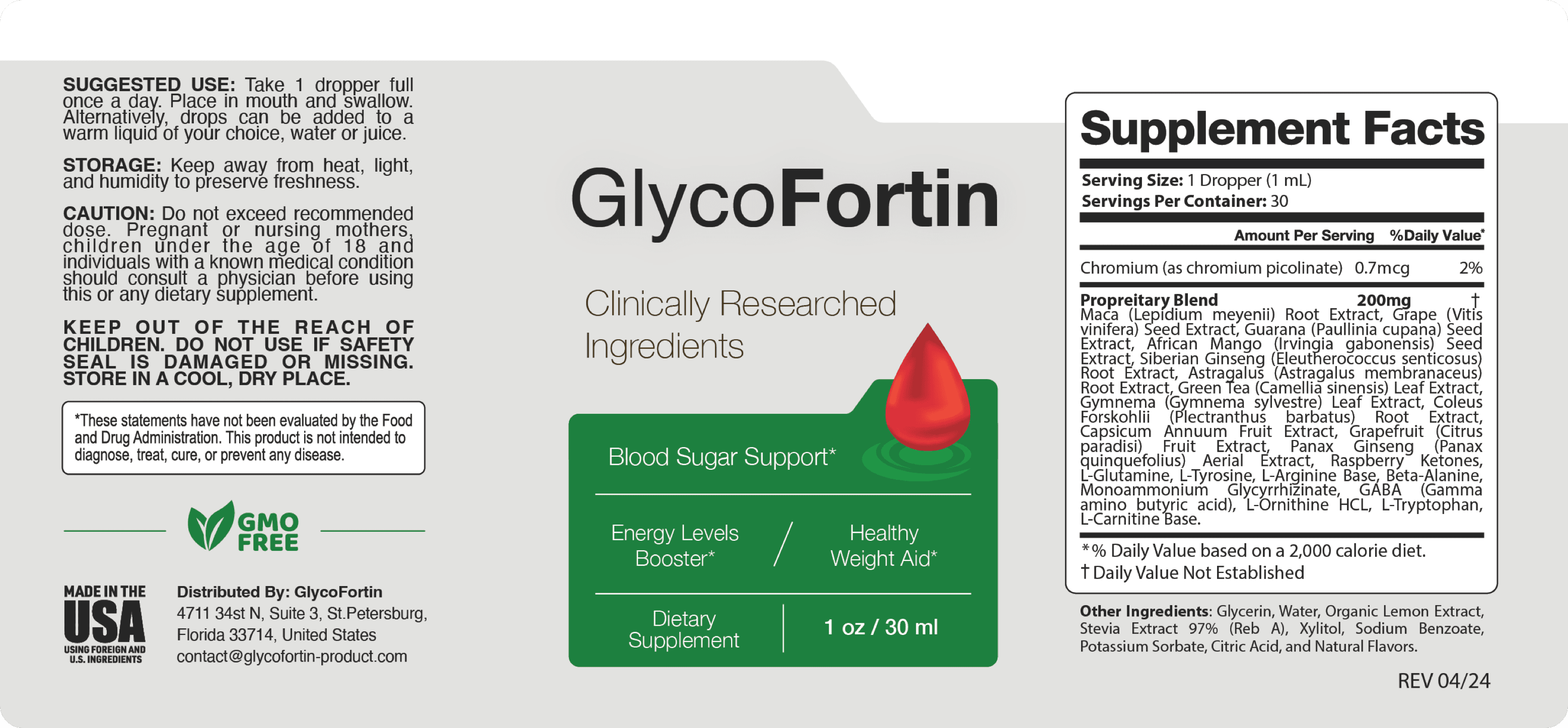 glycofortin ingredients